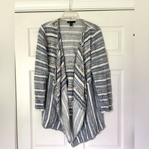 INC size OX, blue cardigan